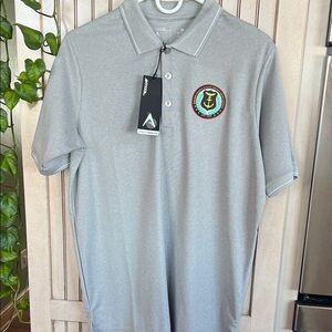 Echo Light Gray Polo Shirt with Emblem